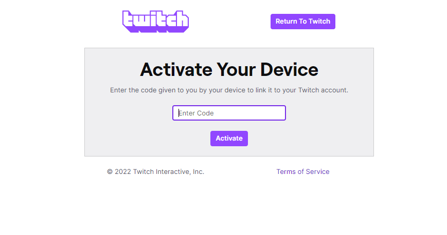 Activate Twitch Code
