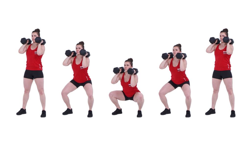 dumbbell shoulder squats