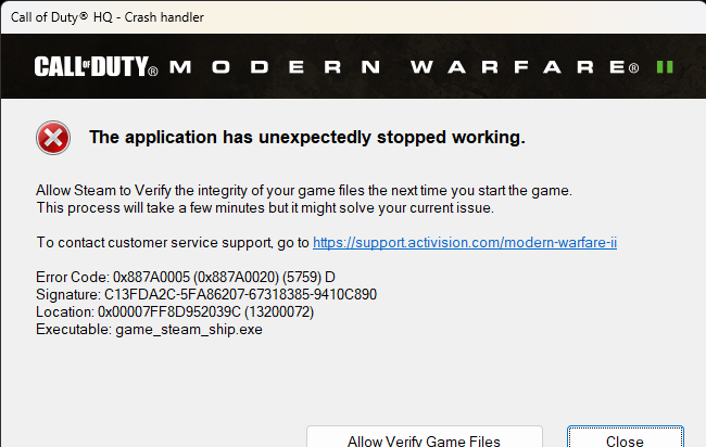 mw2 error code