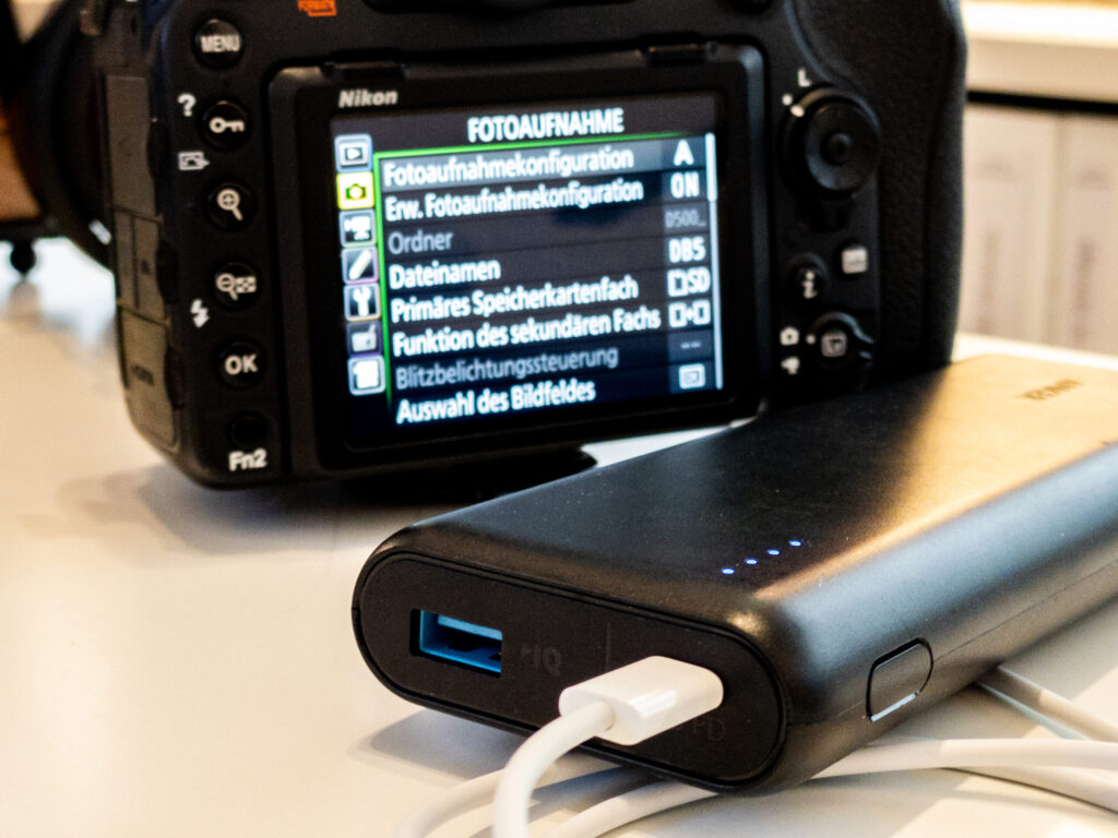 How to charge a nikon camera