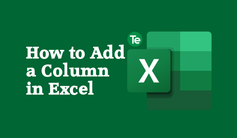 How to Add a Column in Excel