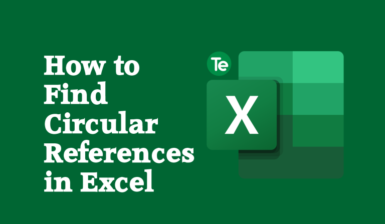 How to Find Circular References in Excel