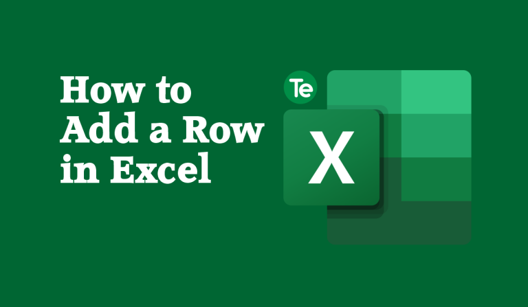 How to Add a Row in Excel