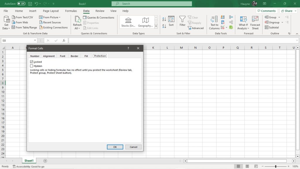 How to lock cells in excel