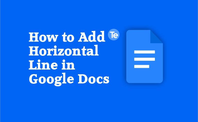 How to Add Horizontal Line in Google Docs
