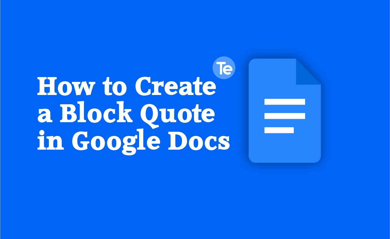 How To Create A Block Quote In Google Docs