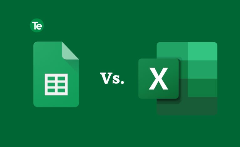 Google sheets and Microsoft Excel logo with Terecle logo on a green background