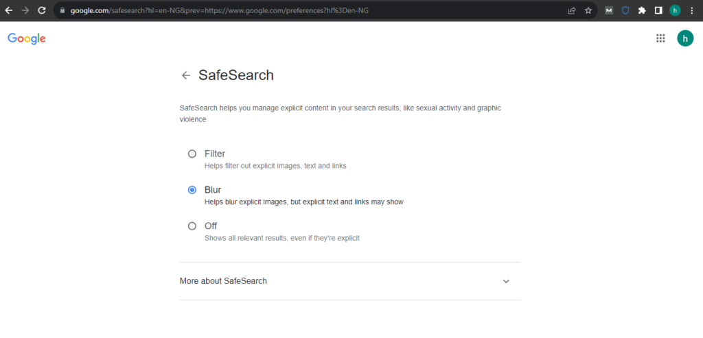 SafeSearch