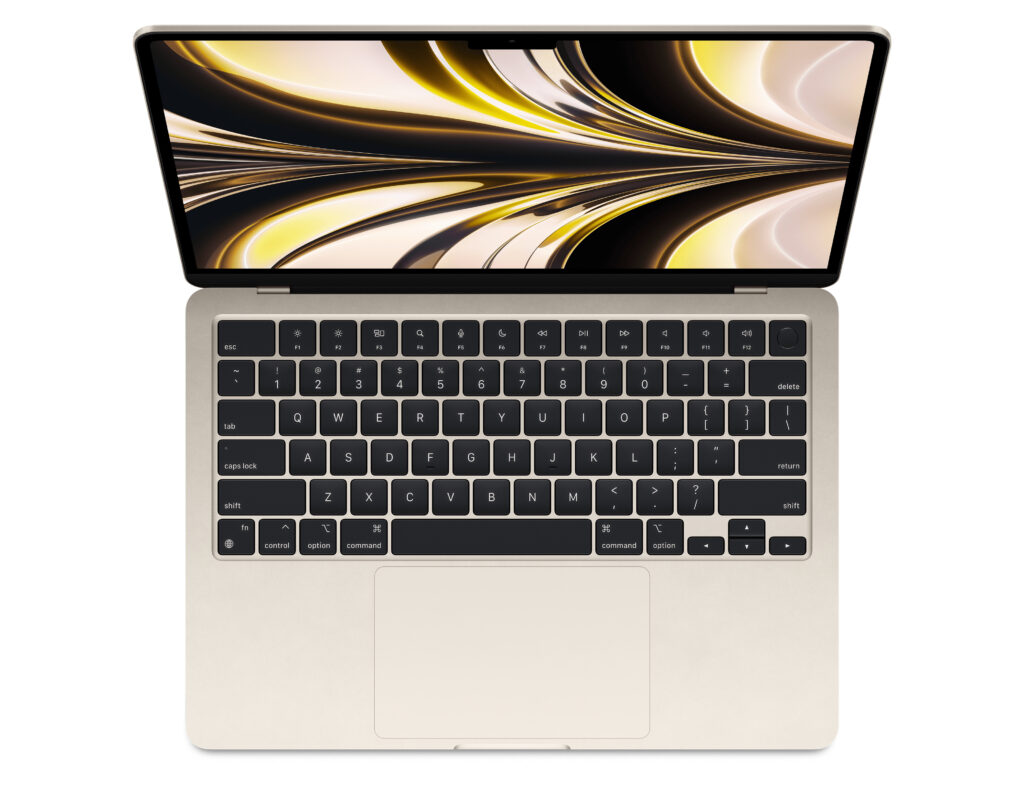 MacBook Air Starlight with M2 chip