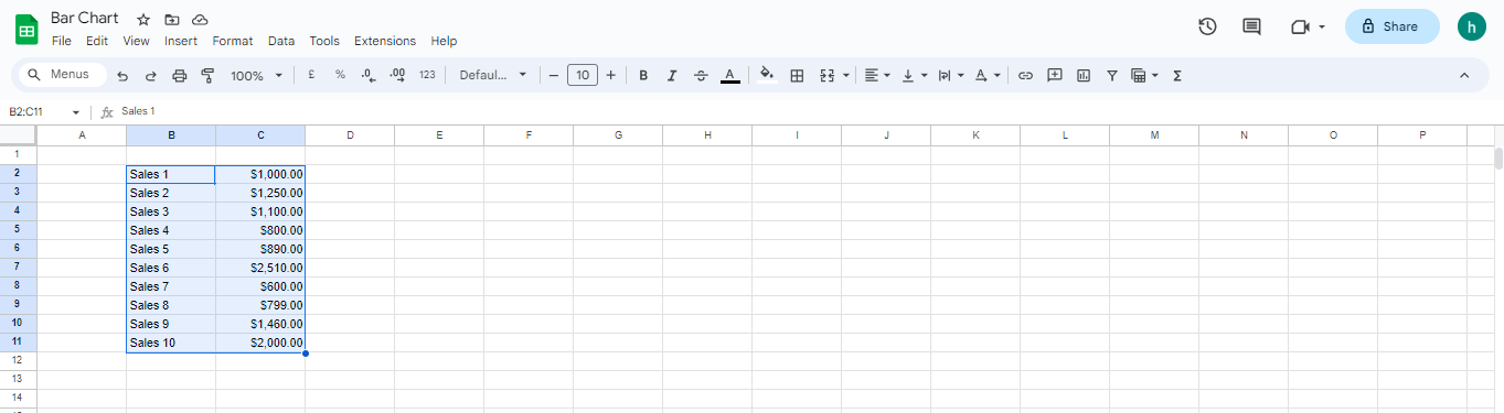 Highlight cells in Google Sheets