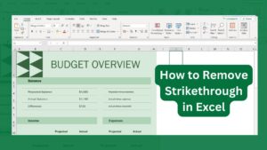 How to Remove Strikethrough in Excel