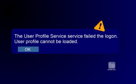 The User Profile Service service failed the logon. User profile cannot be loaded